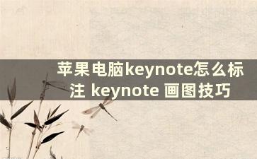 苹果电脑keynote怎么标注 keynote 画图技巧